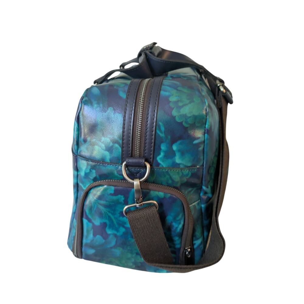 Patricia Nash Deep Blue Sea Mandara Overnighter Duffle Bag Suitcase Travel NEW - Picture 4 of 7
